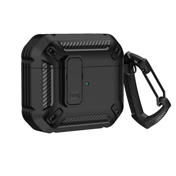 AirPods 4, etui, matte ørepropper, grå