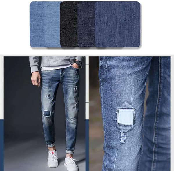 25-pack självhäftande denimlappar - denim stryklappar