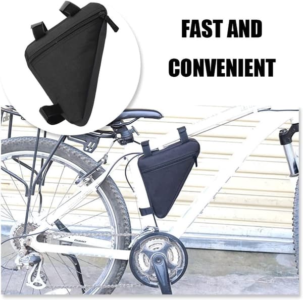 Cykelramväska - triangulär cykelramväska (svart)