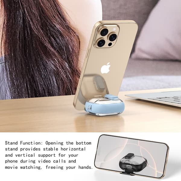 iPhone AirPods 4, Øretelefonstativ, Låsbart Etui, Lilla