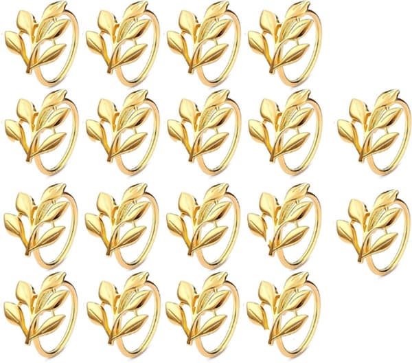 18-pack - Servettring - Bordsdekoration - Legering - 43mm