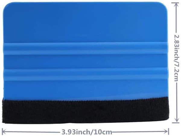 10 børstede skraper - 10x7,3 cm - skrape - vindusvisker - innrykkspatel - blå