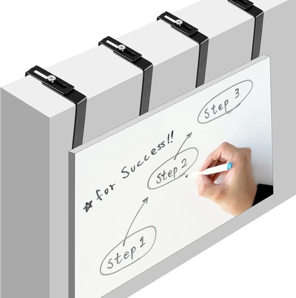 4-delt justerbart rumkrog sæt - passer til vægpaneler fra 3,4 til 8,9 cm tykke - 80 x 37 mm (sort)