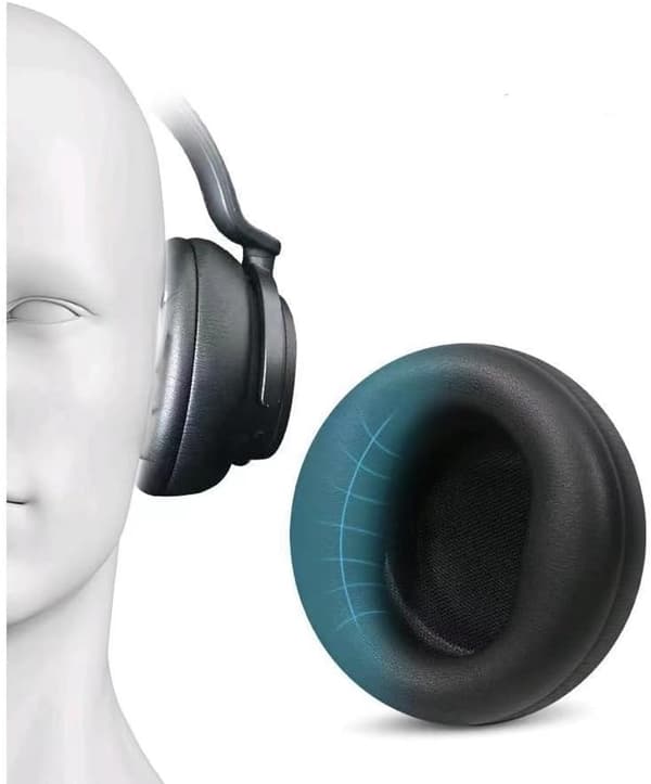 Passer til Microsoft Surface Hodetelefoner Etui Hodetelefoner 1. Generasjon 2. Generasjon Øreputer Svamp Lærpute (Svart)