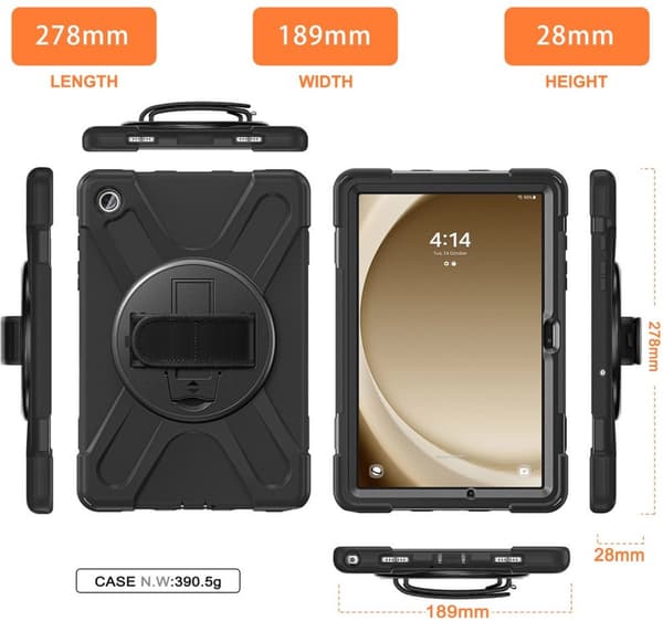 Nettbrettetui egnet for Samsung Galaxy Tab A9 Plus, robust etui - Blå