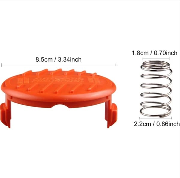 4 spolehetter + 4 reservefjærer - for BLACK+DECKER RC-100-P gressklippere