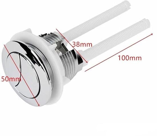 2 toiletknapper - Dobbelt skylleknapper - 38 mm - Toilettilbehør - Forkromet - Sølv