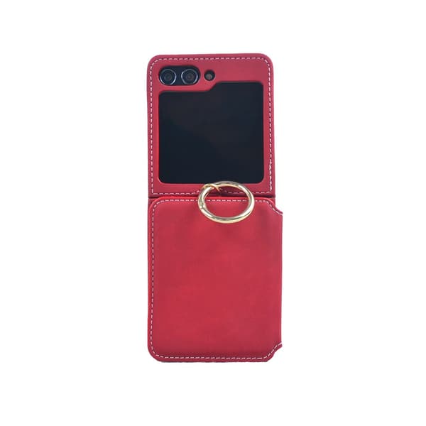 Samsung Galaxy Z Flip 5, ringfodral, vikbart telefonfodral (röd)