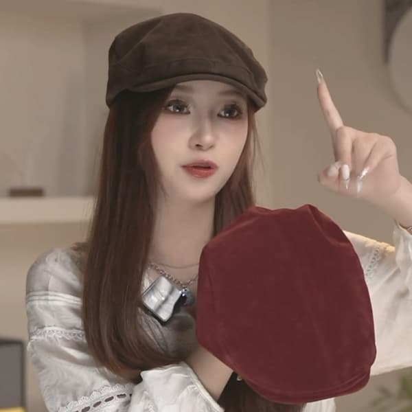 Retro gadehat i japansk stil, moderigtig hat i britisk stil til efterår/vinter, sort