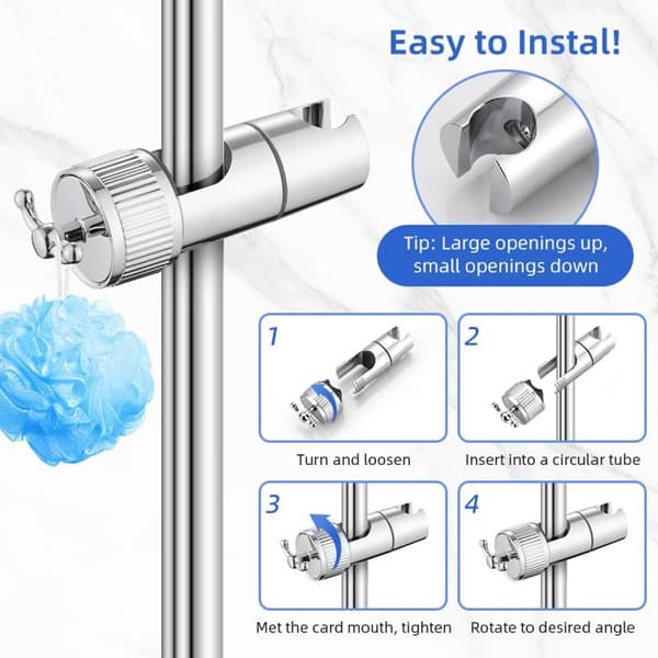 2-delt dusjhodeholder, 16-28 mm justerbar dusjhodeholder, erstatningsdusjhodeholder, dusjhode tilbehør