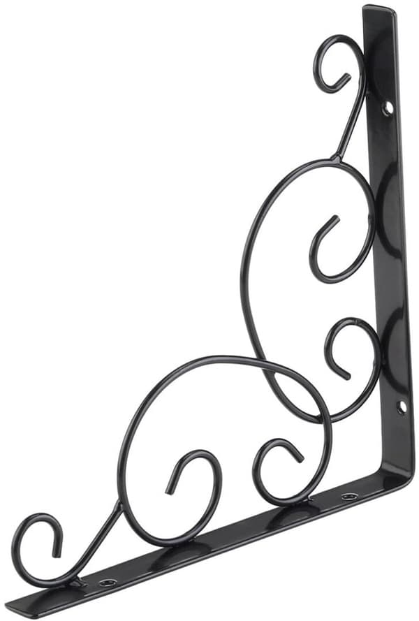 4-pack, hyllkonsoler, väggmonterade blomsterståndskonsoler, svarta