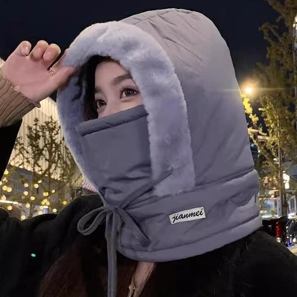 Vinter varm Lei Feng hat, vindtæt fleeceforet - sort