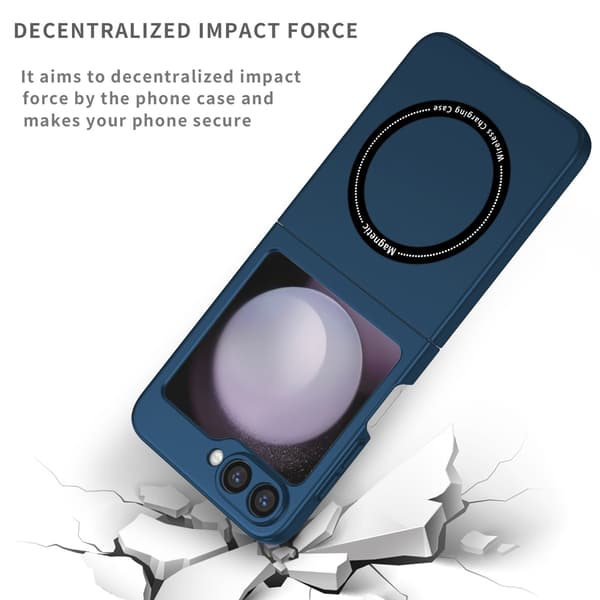 Samsung Galaxy Z Flip 4 mobilskal, fallsäkert vikbart skal, kungsblå