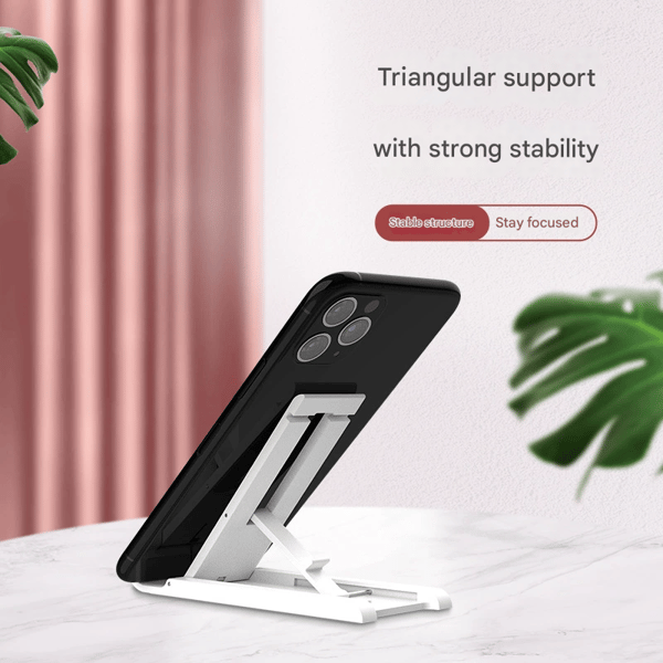 Nyt foldbart telefonstativ, doven tablet-stativ til skrivebord, justerbart telefonstativ pink
