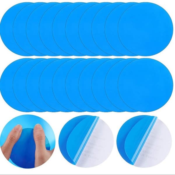 20-pack - Klistermärken för pool - Poolreparation - Blå - PVC-material - 7,5*7,5 cm