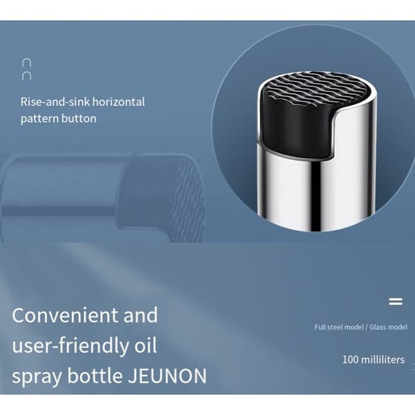 Oliediffuser - Køkkendiffuser - Rustfrit stål - 100 ml, drypfri dispenser (grøn)