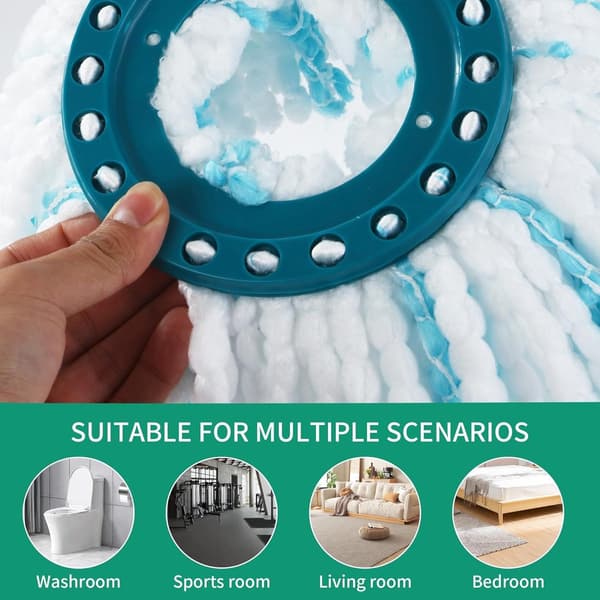 Udskiftnings Clean Twist Disc Moppe, Pakke med 4, Egnet til Leifheit Moppe, Mikrofiber Moppe Egnet til Leifheit Clean Twist Disc Moppe Systemer