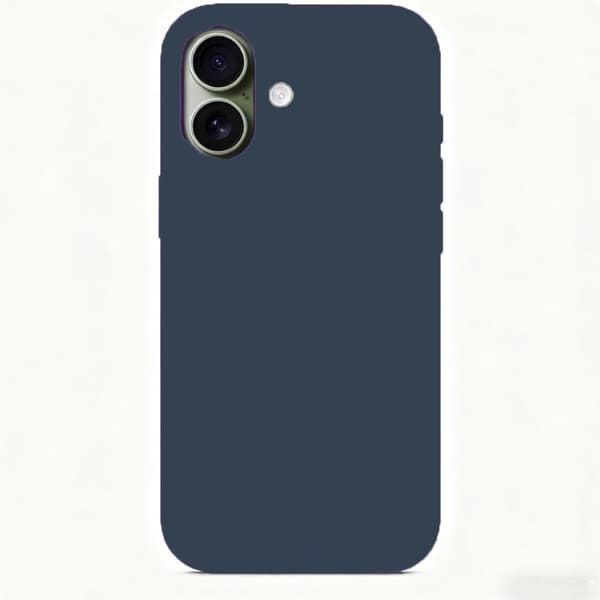 iPhone 17 telefondeksel, flytende telefondeksel, mørkeblå
