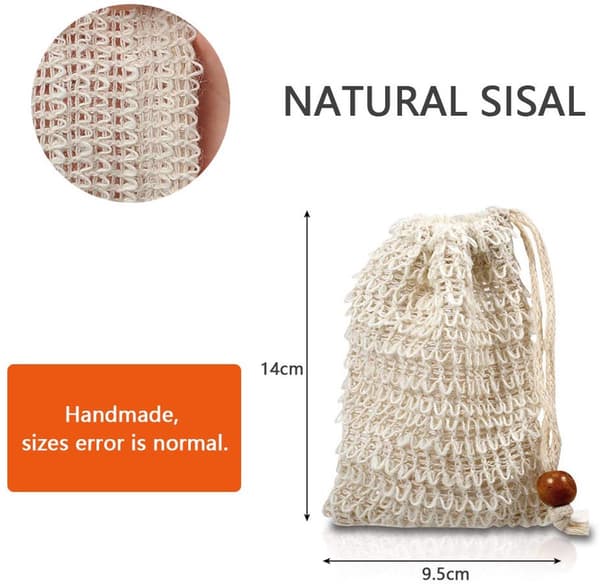 Sæbeposer - 6-pak - Mesh - Sæbeskum Mesh-poser