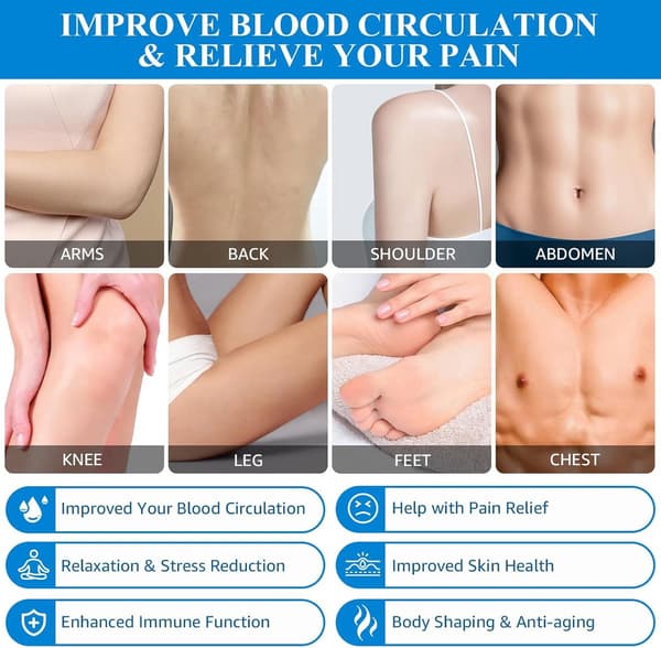 Silikone Cupping Terapi Cupping Værktøjer til Massage Terapi Anti-Cellulite Cupping til Reduktion af Cellulite Led- og Muskelsmerter (Blå af 3)