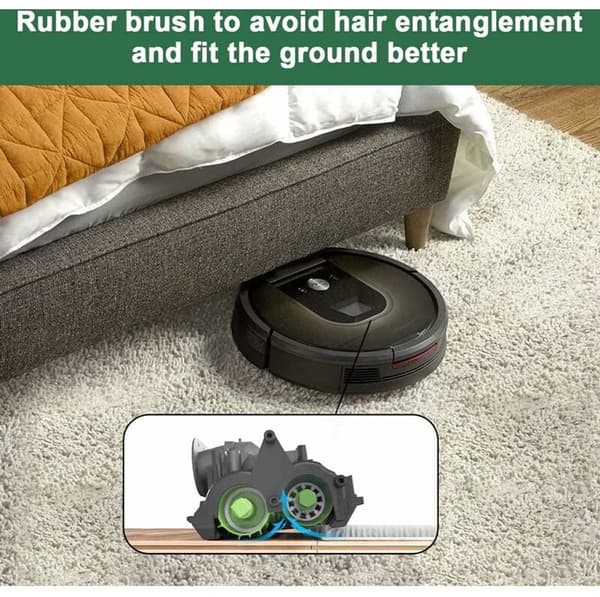 Kompatibel med Multi-Overflade Gummibørster til iRobot i7 i7+ / i7 Plus i8 i8 Plus E5 E6 Robotstøvsuger Rulledele til Roomba E & I Serien