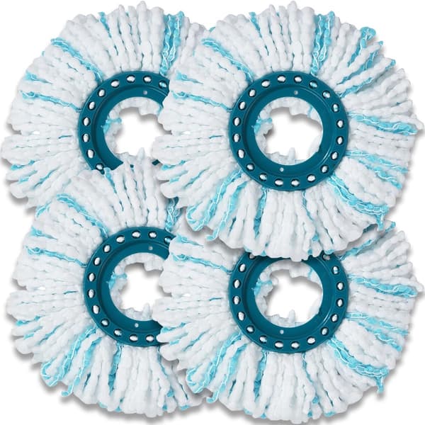 Udskiftnings Clean Twist Disc Moppe, Pakke med 4, Egnet til Leifheit Moppe, Mikrofiber Moppe Egnet til Leifheit Clean Twist Disc Moppe Systemer