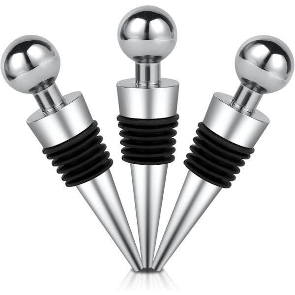 3-pack vinflaskproppar, flaskproppar, champagneflaskproppar, återanvändbara flaskproppar, plastflaskproppar