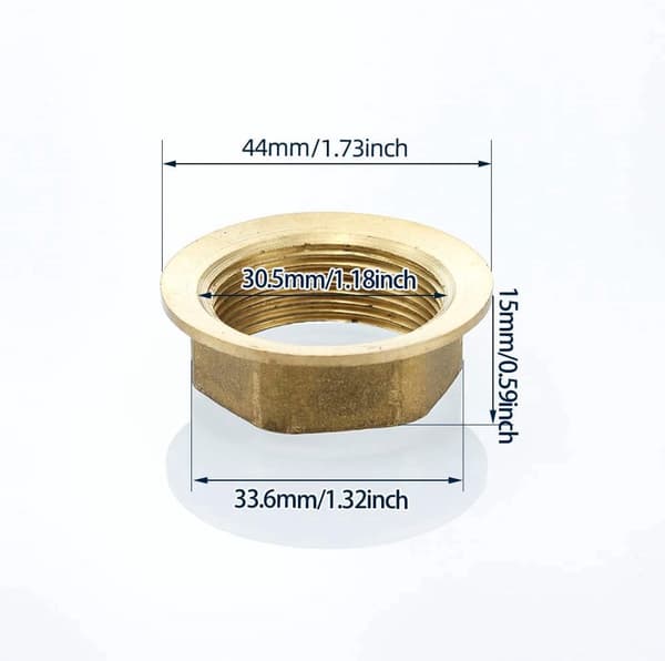 Forlænget rør med gevind - 2 stk. - M32 x 150 mm - Guld