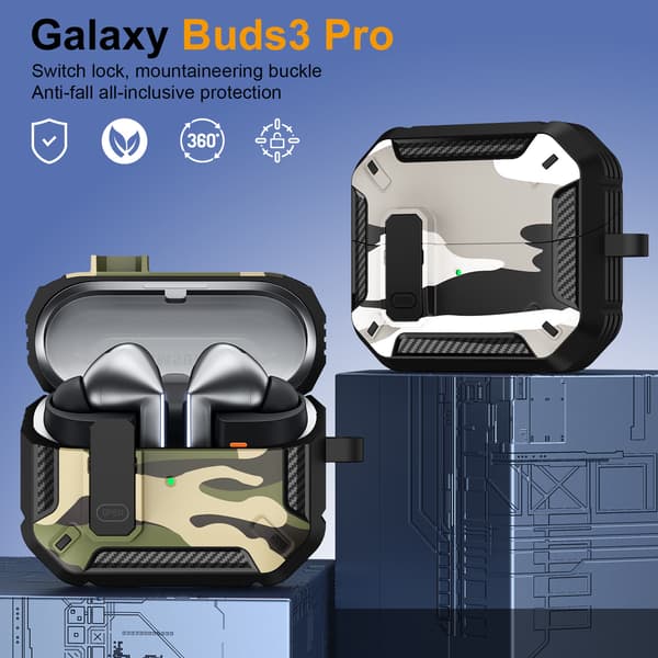 SAM Buds 3/Pro, Multifunktionellt skyddsfodral, Hörlursfodral (Grå)