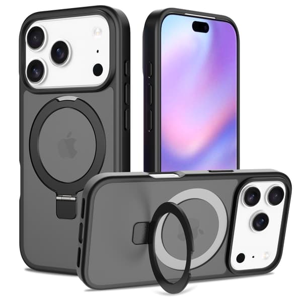 iPhone 17 Pro Max -puhelinpidike, pudotussuoja, musta