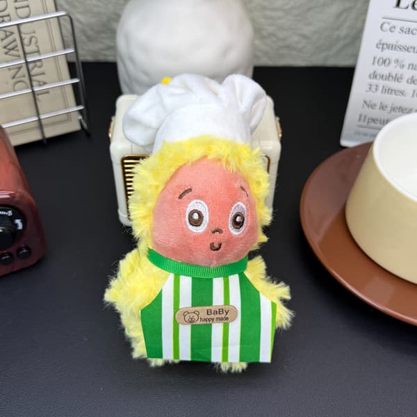 Mjukdjur, väskberlock nyckelring, Grön Bib