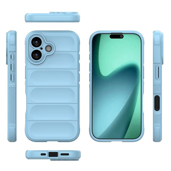 iPhone 17 telefoncover, blødt cover, lyseblå