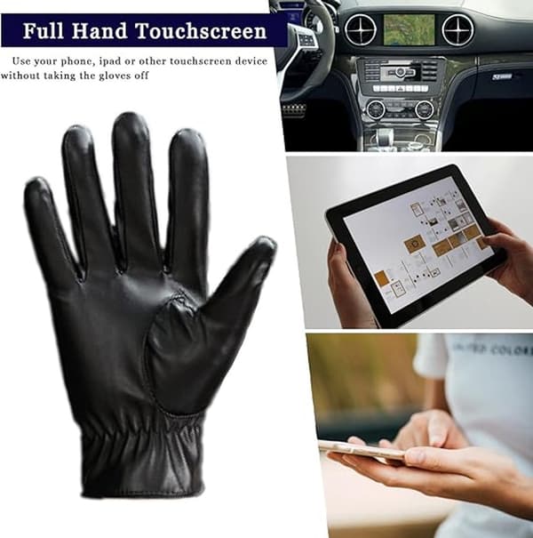 Herrehandsker - Vintervarme Touchscreen-handsker - Sort