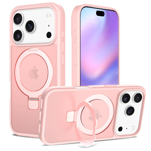 iPhone 17 Pro Max -puhelinpidike, pudotussuoja, vaaleanpunainen