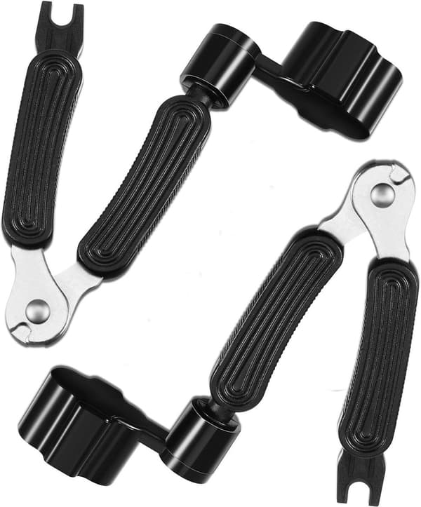 Gitarrsträngsvinda och stallpinnborttagare 3-i-1 gitarrreparationsverktyg (2-pack)