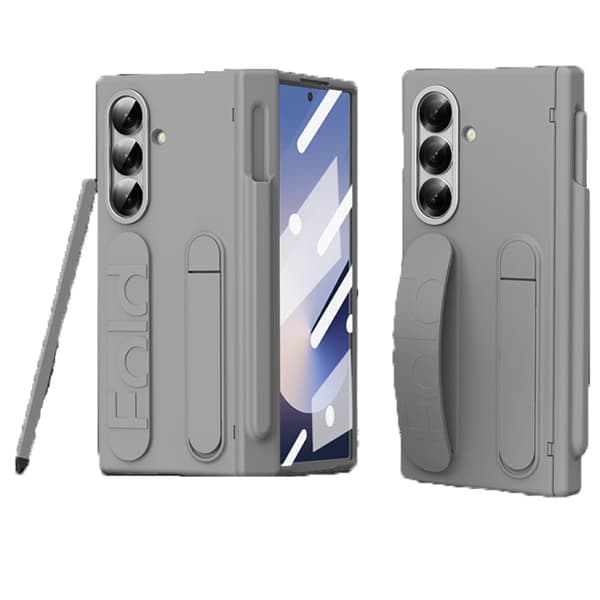 Samsung Z Fold7 mobilskal, mobilskal med pennhållare, grå