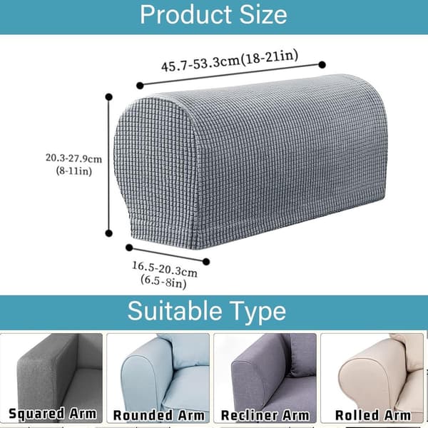 Sofa armlenhansker - Todelt sett - Lysegrå armlenhansker