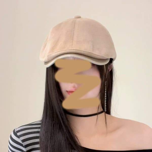 Alsidig beret til forår og efterår, sofistikeret Hong Kong-stil, beige
