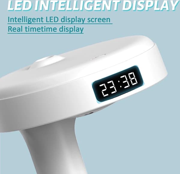 Luftfugter, Anti-Gravity Luftfugter med LED-urdisplay, Flydende Vanddråbe Luftfugter, Leviterende Vanddråbe, Lysegrøn