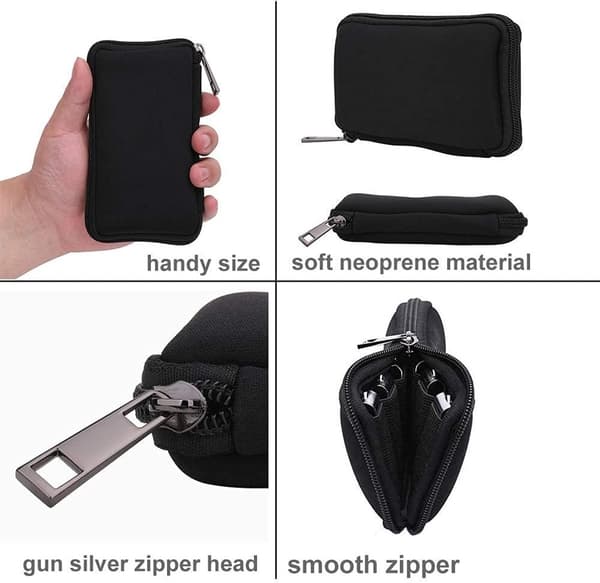 1 stk. - USB opbevaringspose - USB beskyttende opbevaringspose - Sort - 10 rum - 16*9 cm