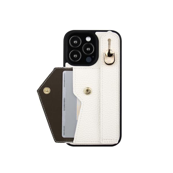 iPhone 11, rannekotelo, korttikotelo (valkoinen)