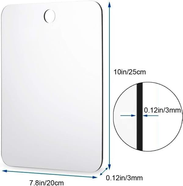 Peili - 20*25 cm - Särkymätön ja huurtumaton - Koukulla