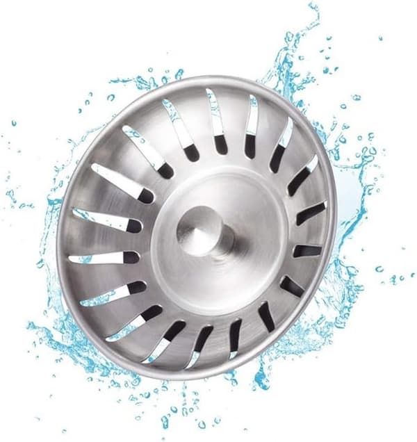 To-delt vaskepropfilter, rustfrit stål låg med gummitætningsring, 78 mm diameter