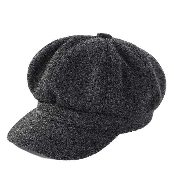 Enfärgad ullberet, mångsidig retro konstnärshatt, gul