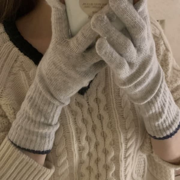 Varme efterår/vinter handsker, fingerløse touchscreen handsker, blå
