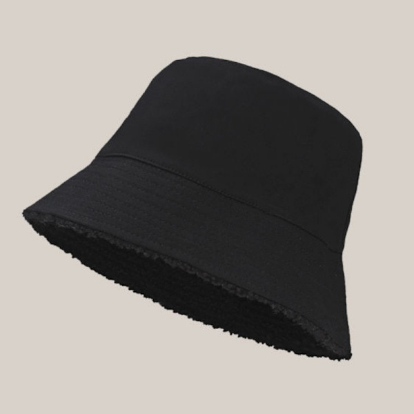 Fiskerhat, Vinter Plys Varm Spandhat, Sort