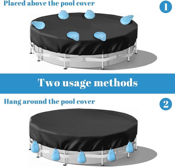 8-pack Poolvägg Vattenblåsor Droppformade Vattenblåsor PVC Vattenblåsor Himmelsblå 35*24cm Platta Vattenblåsor Poolvatten