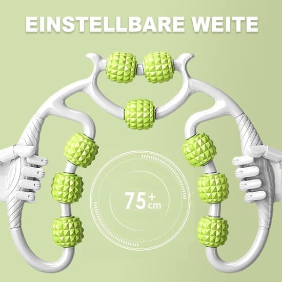 Massage rollers - Foam rollers - Nacke, armar och ben - Massage rollers med handtag - Lindring av muskelsmärta (blå och vit)