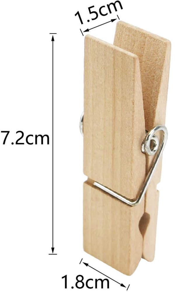 Stora Träklädnypor, Robust och Pålitlig, 40-pack