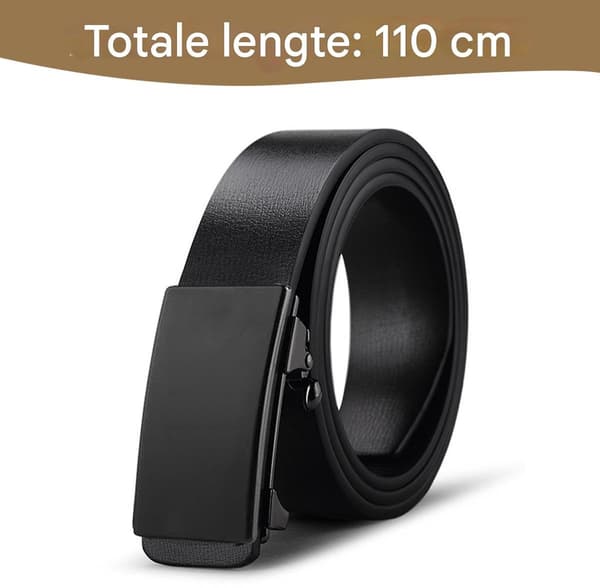 Todelt tøjbælte - Herrebælte - Sort - 120 cm